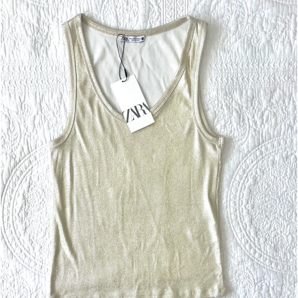 Zara Tops - Zara Gold Tank Top